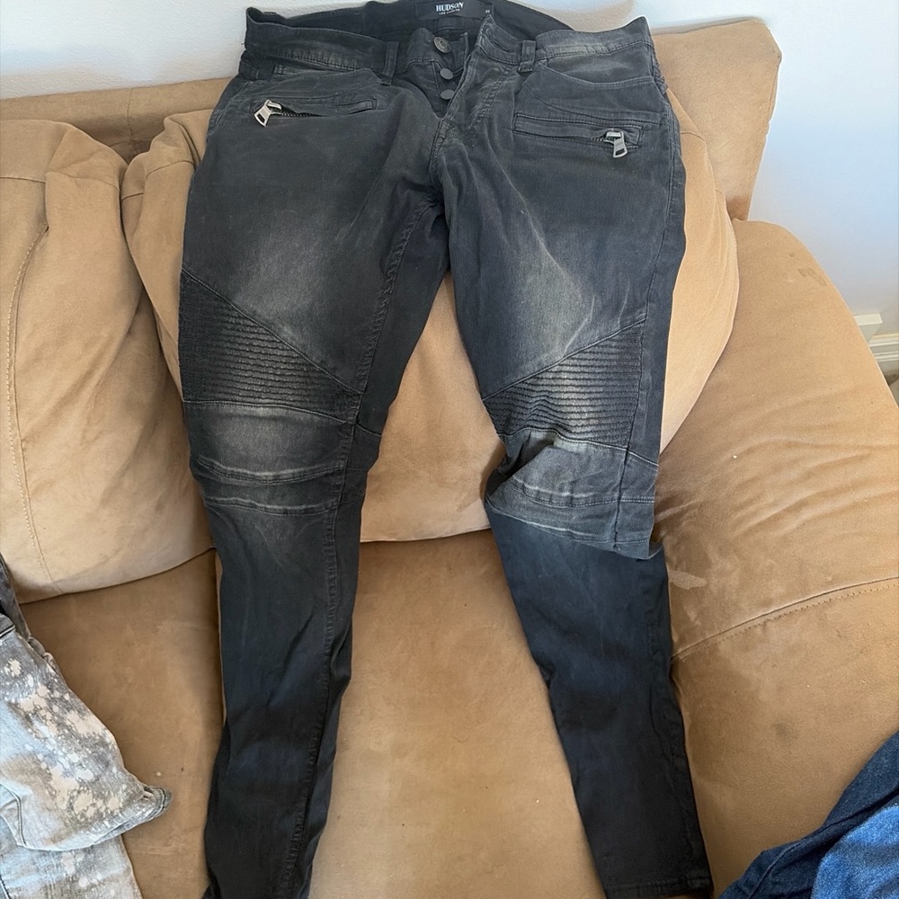 Hudson Jeans Black Textured Denim